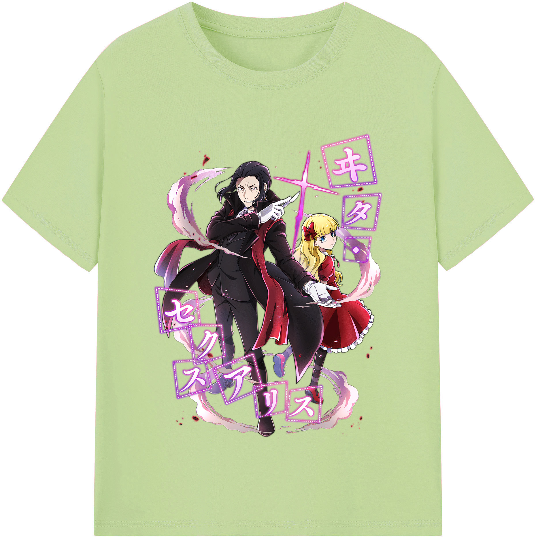 （画像用） 文豪ストレイドッグス Bungo Stray Dogs 綿100％半袖Tシャツ（フロントプリント）